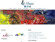 Tablet Screenshot of mosaicartsinc.org